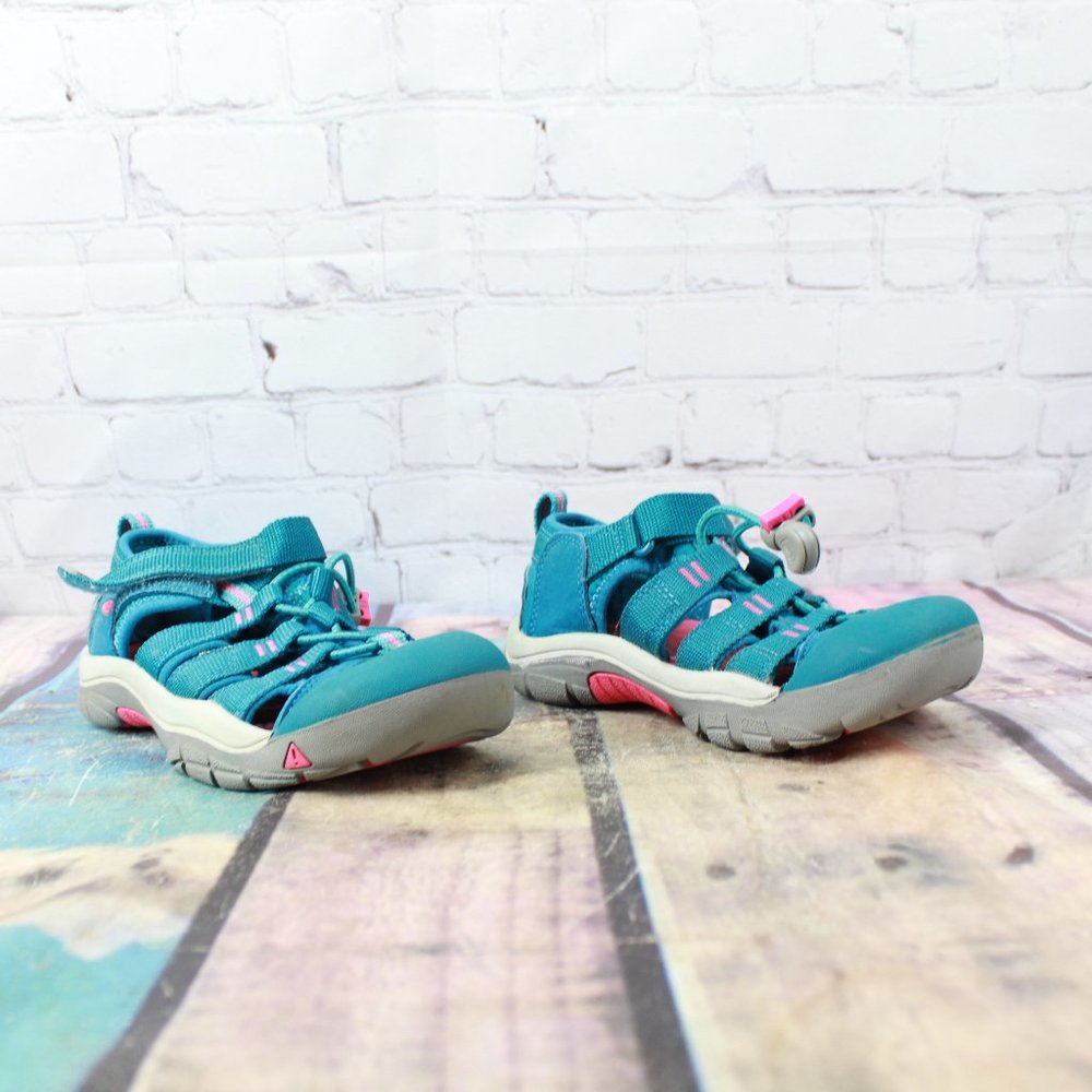 Keen Kids Newport H2 Deep Lagoon Blue Pink Waterproof Sport Outdoor Sandals US 1 - Picture 3 of 9